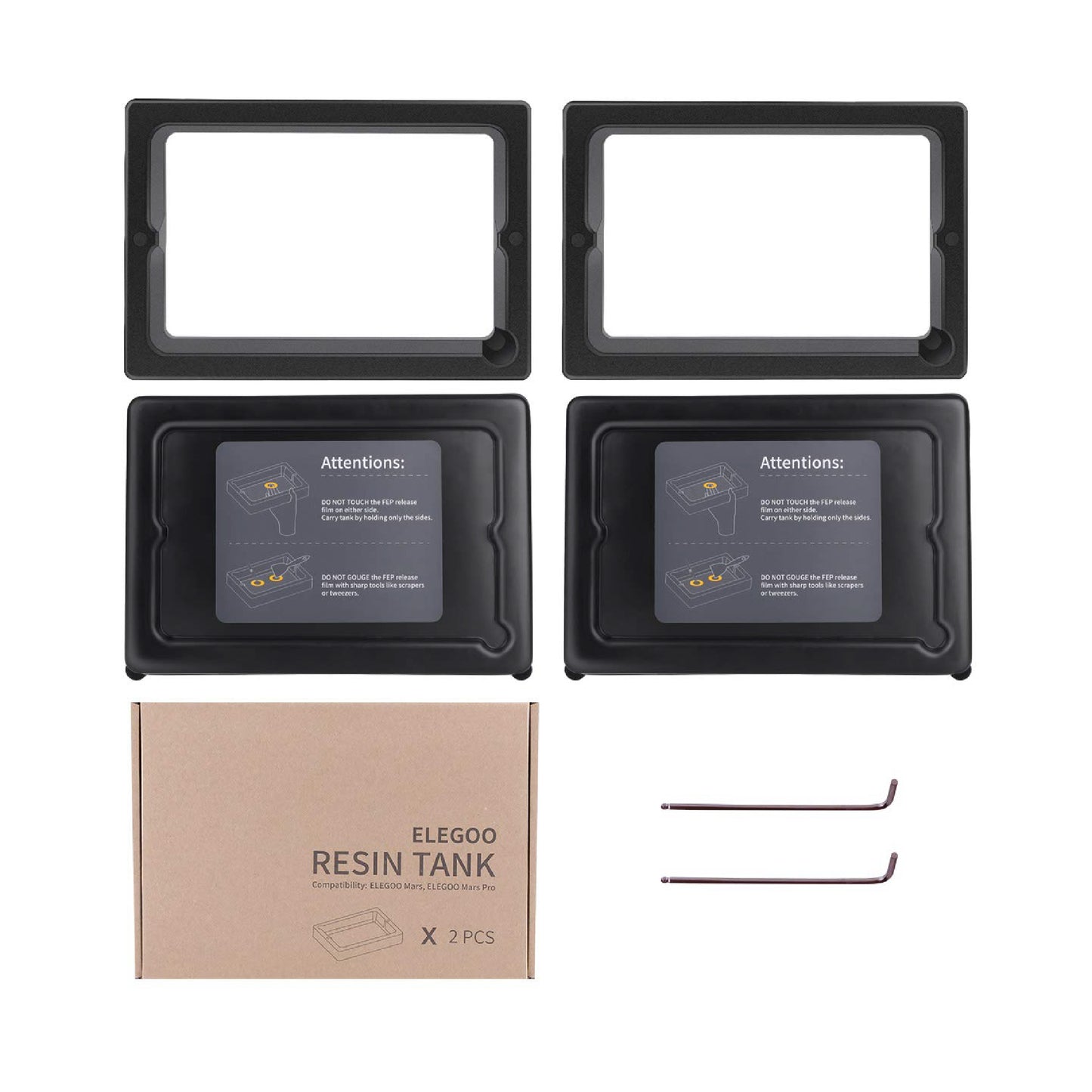 elegoo 2 x metal 3d printer resin tank for mars mars pro mars 2 mars 2 pro printers 1 | 3D Print Monkey