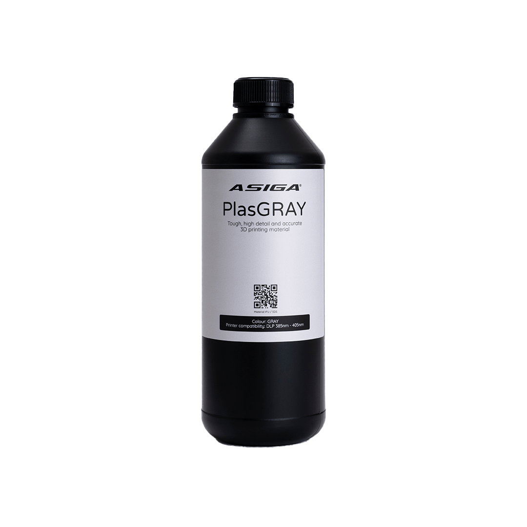 Asiga PlasGRAY V2 3D Printer Resin 1kg - 3D Print Monkey -