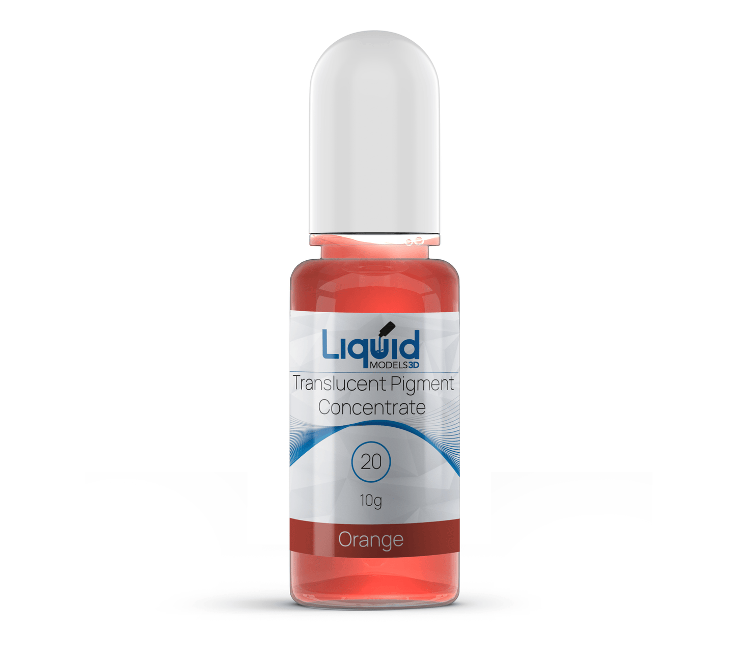 Liquid Models 3D Translucent Pigment Concentrate for Clear 3D Printing Resin 20 Orange - 3D Print Monkey -