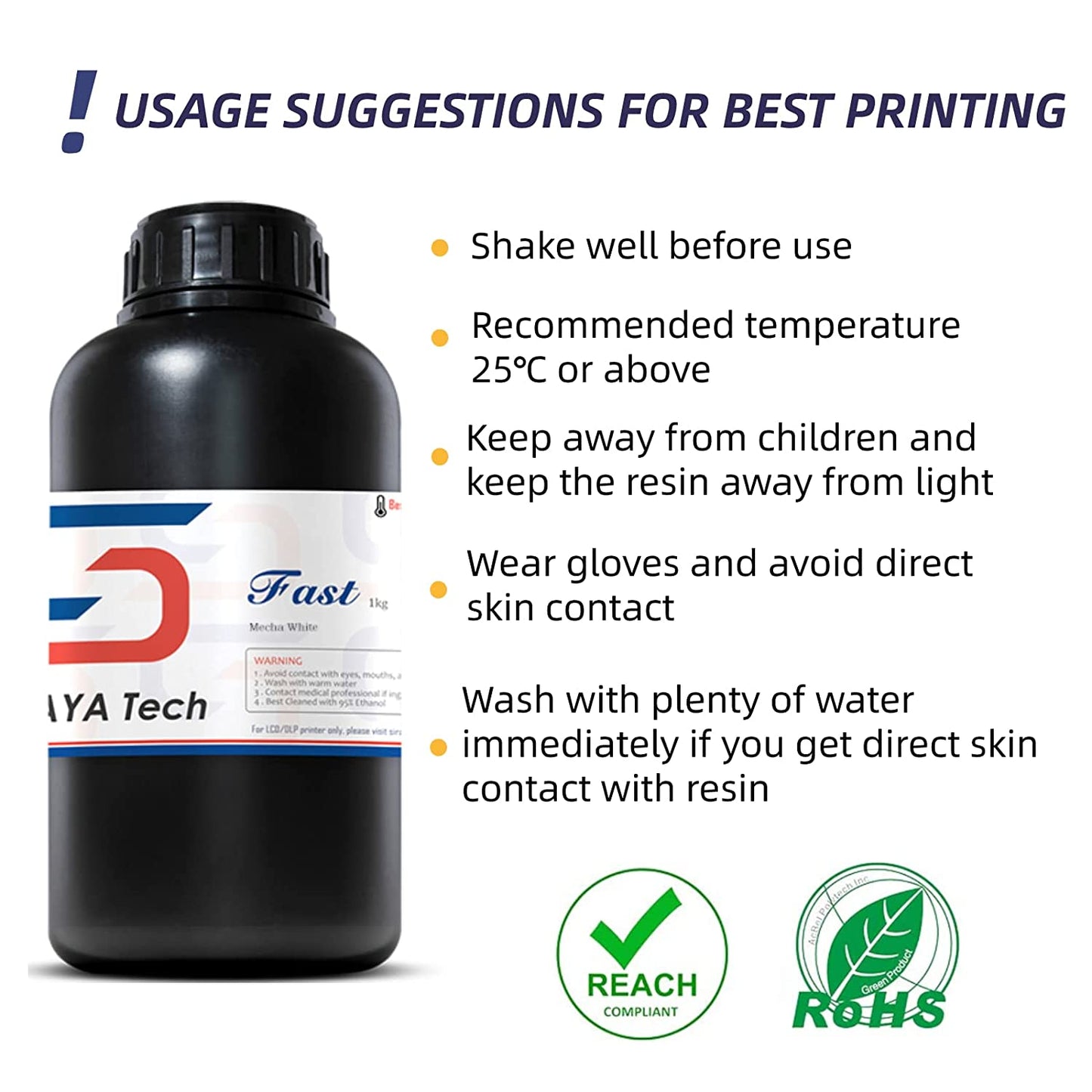 Siraya Tech Fast ABS - Like White 1kg - 3D Print Monkey - 0768564752611