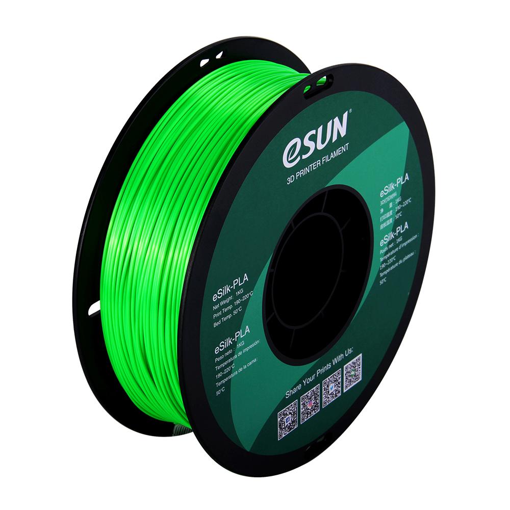 eSUN eSilk PLA Green Filament 1.75mm 3D Printer Silk Filament 1kg - 3D Print Monkey -