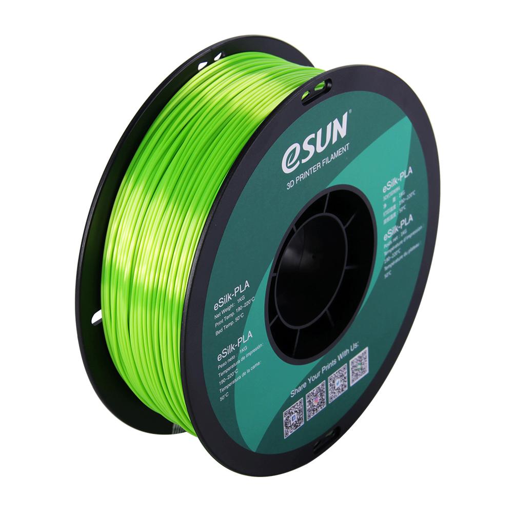 eSUN eSilk PLA Lime Filament 1.75mm 3D Printer Silk Filament 1kg - 3D Print Monkey -