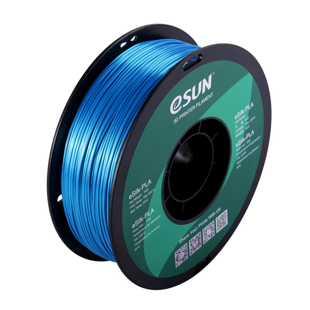 eSUN PLA Silk Filament Cyan 1.75mm eSilk 1kg - 3D Print Monkey -