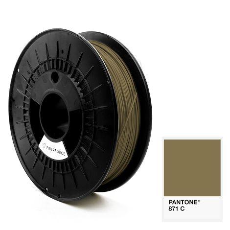 Fiberforce PLA 1.75mm 3D Printer Filament Pantone 871 C - 3D Print Monkey -