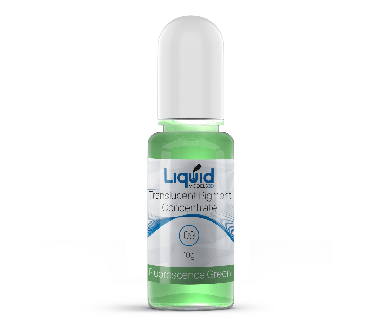 Liquid Models 3D Translucent Pigment Concentrate for Clear 3D Printing Resin 09 Fluorescent Green - 3D Print Monkey - 