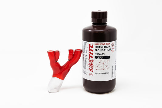 Loctite IND405, HDT50 High Elongation 3D Printing Resin Clear 1kg - 3D Print Monkey - 4058093031025