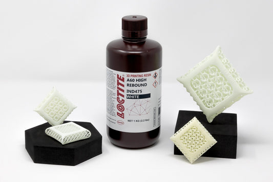 Loctite IND475, A60 High Rebound 3D Printing Resin White 1kg - 3D Print Monkey - 