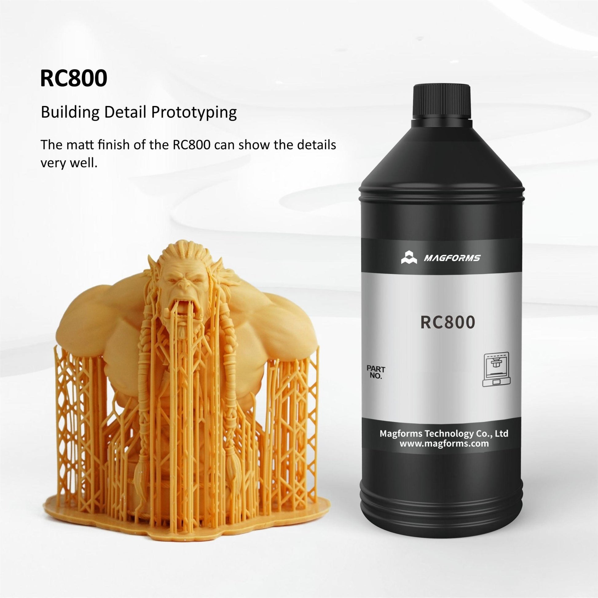 Magforms RC800 3D Photopolymer Resin Beige 1kg - 3D Print Monkey - 