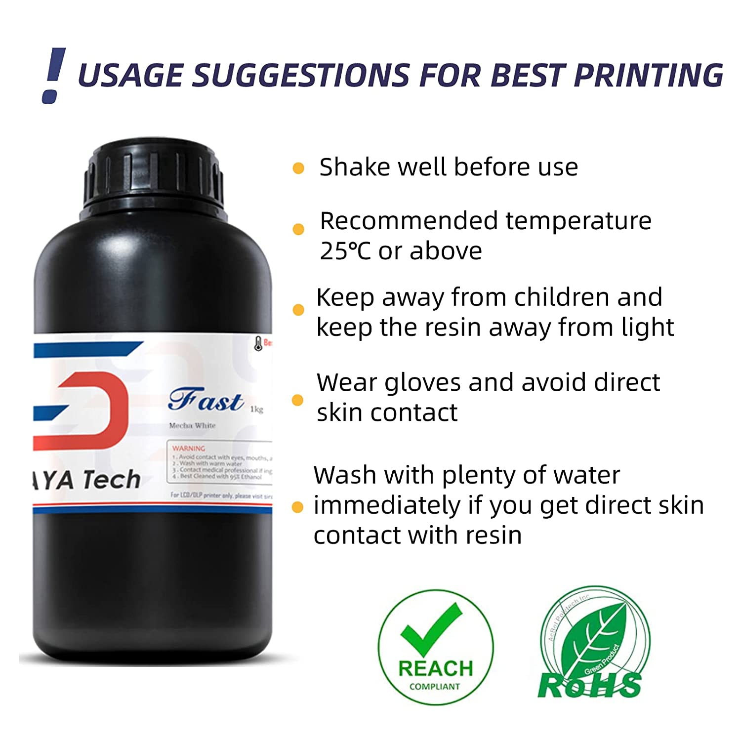 Siraya Tech Fast ABS - Like White 1kg - 3D Print Monkey - 0768564752611