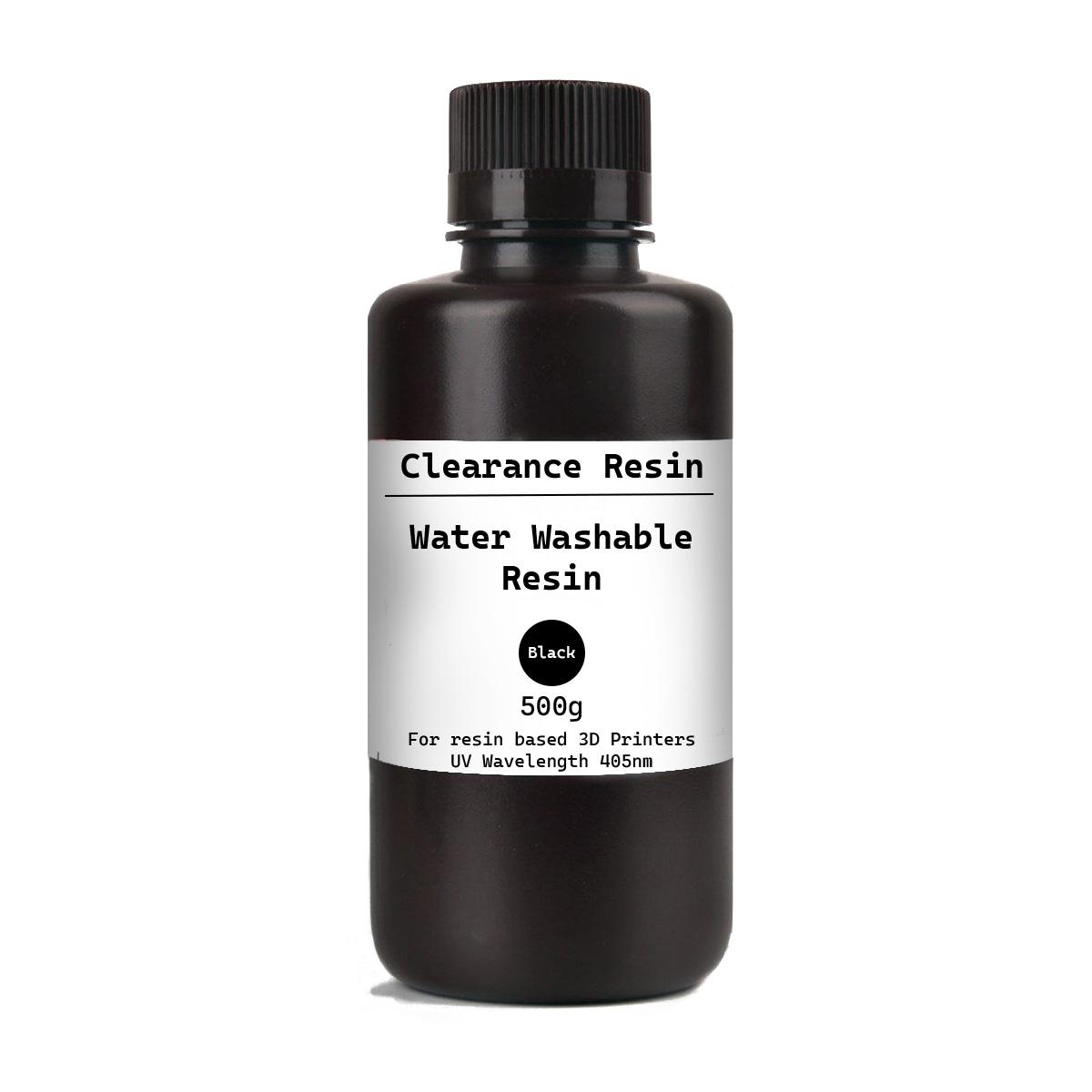 Clearance 3D Printer resin Water Washable Black 405nm 0.5kg - 3D Print Monkey - 