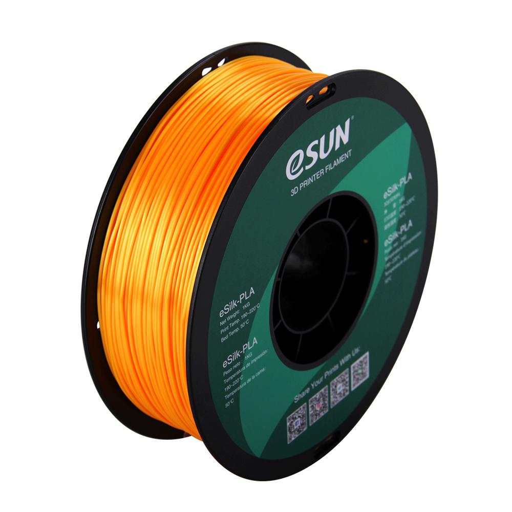 eSUN eSilk PLA Dark Yellow Filament 1.75mm 3D Printer Silk Filament 1kg - 3D Print Monkey - 