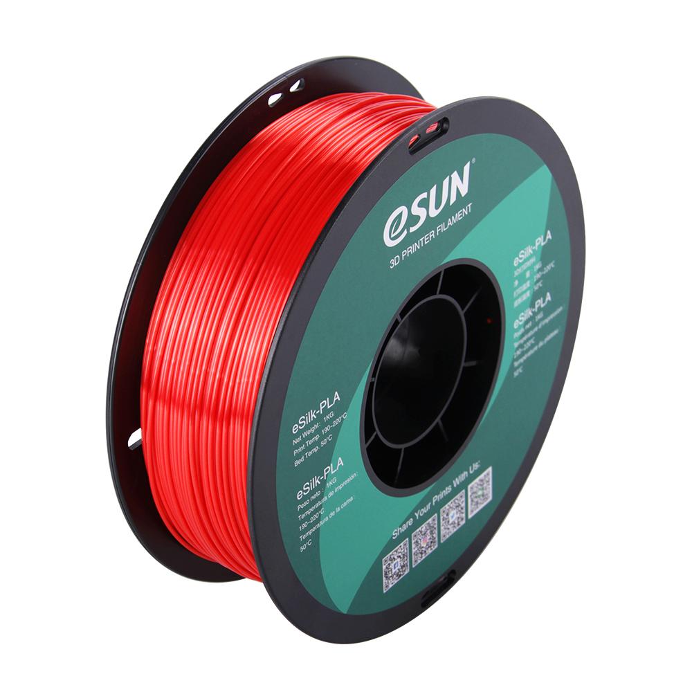 eSUN eSilk PLA Red Filament 1.75mm 3D Printer Silk Filament 1kg - 3D Print Monkey - 