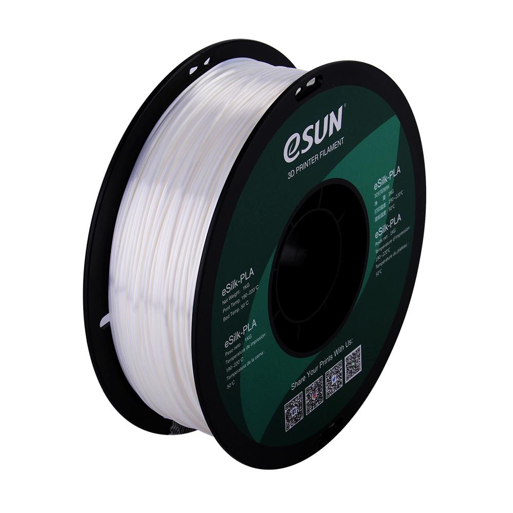 eSUN eSilk PLA White Filament 1.75mm 3D Printer Silk Filament 1kg - 3D Print Monkey - 