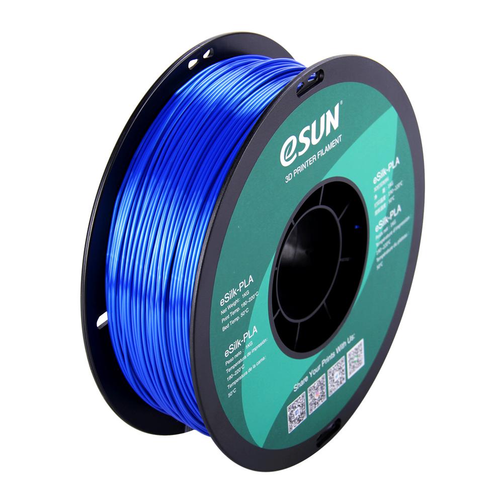 eSUN PLA Silk Filament Blue 1.75mm eSilk 1kg - 3D Print Monkey - 