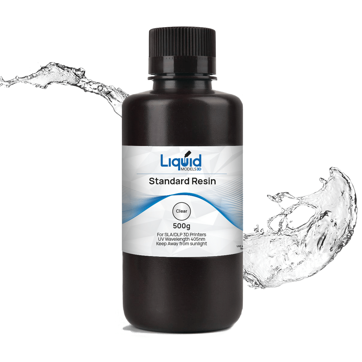 Liquid Models 3D Standard Clear/Translucent 3D Printer resin 405nm 0.5kg - 3D Print Monkey - 