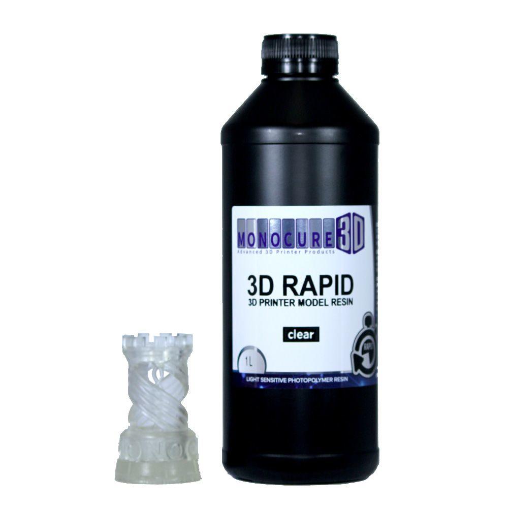 Monocure 3D Rapid model 3D Printer resin Clear 405nm 1kg - 3D Print Monkey - 