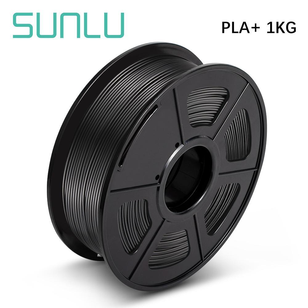 SUNLU PLA+ black Filament 1.75mm 3D Printer Filament 1kg - 3D Print Monkey - 